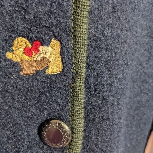 Vintage WOOL knit sweater shacket jacket size M @A - Picture 10 of 10